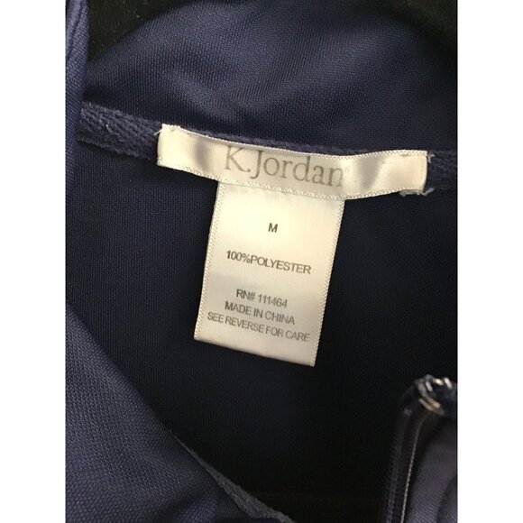 K. JORDAN- WOMENS NAVY FULL ZIP-UP TRACK JACKET SIZE MEDIUM - Picture 3 of 6